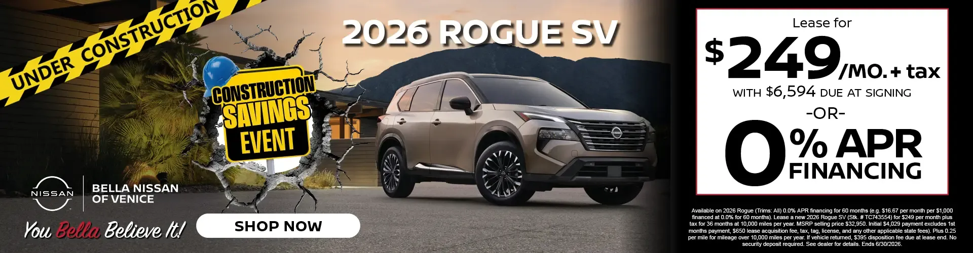 New 2026 Nissan Rogue Special